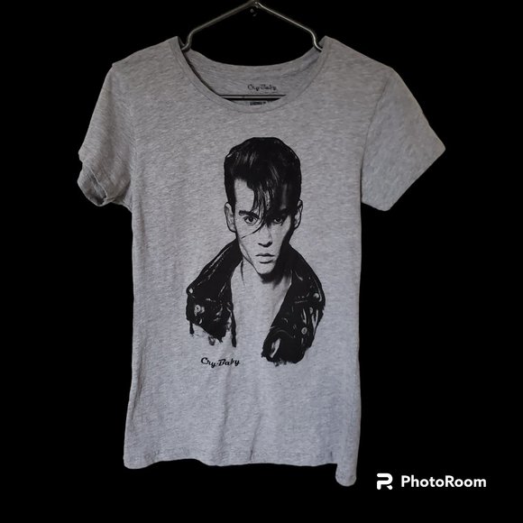 Cry Baby T-Shirt Johnny Depp Gray XL - Picture 1 of 3